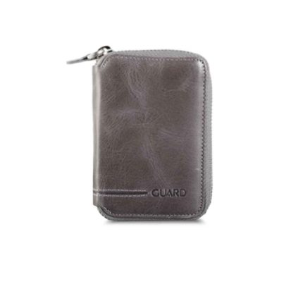 Guard Fermuarlı Antik Gri Deri Mini Cüzdan - Guard 796