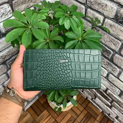 Guard Croco Yeşil Deri Kadın Cüzdanı & El Çantası - Guard 2227