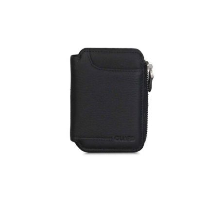 Guard Yarım Fermuarlı Siyah Hakiki Deri Mini Cüzdan - Guard 3065