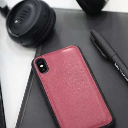 Guard Fuşya Saffiano Deri iPhone X / XS Kılıfı - Guard Cora