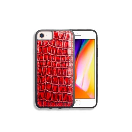 Guard iPhone 6 / 6s / 7 için  Kırmızı Croco Model Deri Telefon Kılıfı - Guard 1425