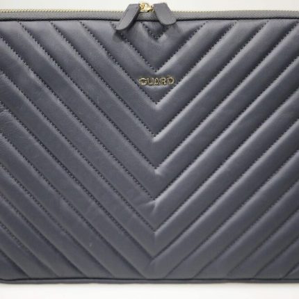 Guard Lacivert  Large Capitone Clutch Çanta - Guard 1852