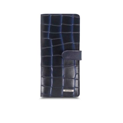Guard Large Croco Lacivert Kart ve Para Slotlu Deri Telefon Cüzdanı - Guard 3032