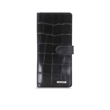 Guard Large Croco Siyah Kart ve Para Slotlu Deri Telefon Cüzdanı - Guard 3032