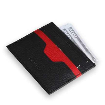 Guard Siyah - Kırmızı Çift Renk Hakiki Deri Kartlık - Guard 5334
