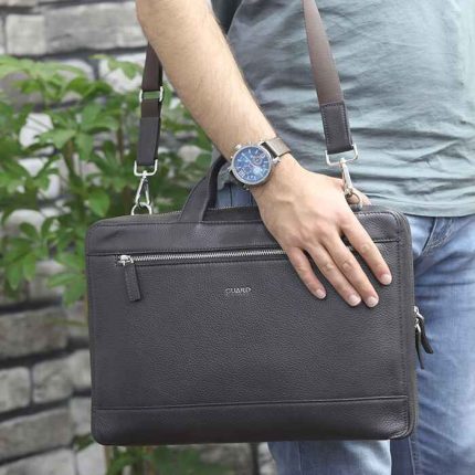 Guard Kahverengi Deri Özel Üretim Laptop ve Evrak Çantası - Guard 1796