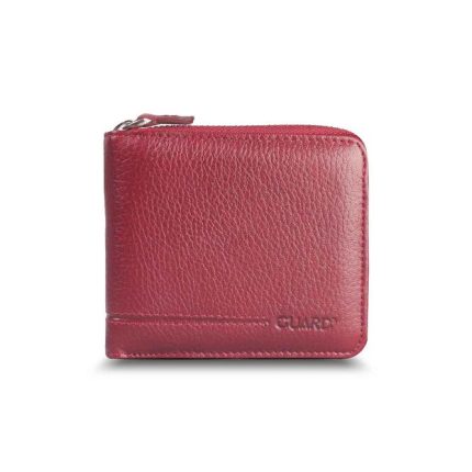 Guard Retro Fermuarlı Deri Bordo Cüzdan - Guard Retro